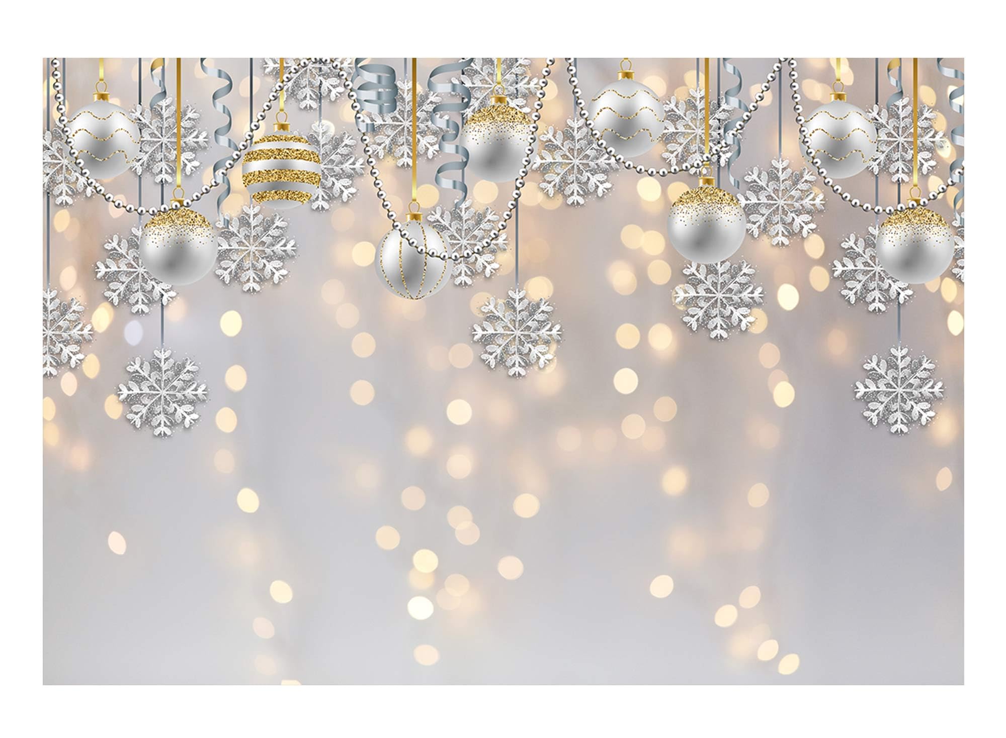 Winter Wonderland Foto-Hintergrund – 2,1 X 1,5 M, Vinyl, Mit Schneeflocken & Glitzer, Für Weihnachtsfotos & Babypartys