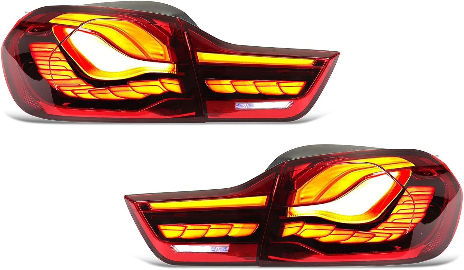 Tail Brake Lights, Black ABS Housing MultiFunction High Brightness GTS Style LED
