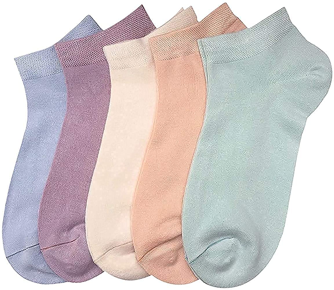ME STORESWomen Cotton Ankle Length Socks sports socks Cotton Socks (Pack Of 5 Pairs)