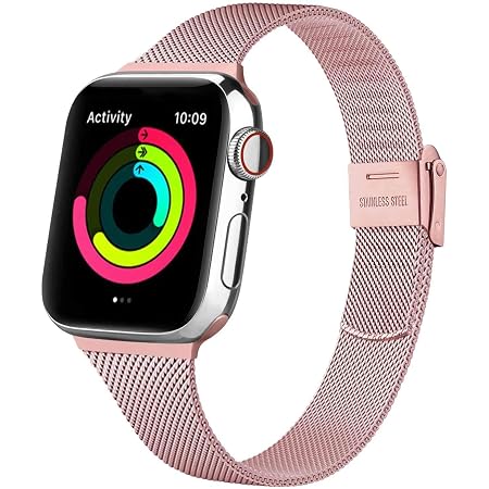 AOZZ Metallo Cinturino per Apple Watch Cinturino 38mm 40mm 41mm per iWatch  Series 7 6 5 4 3 2 1 SE, Cinturini Traspirante con Classica Chiusura,Rosa :  Amazon.it: Elettronica