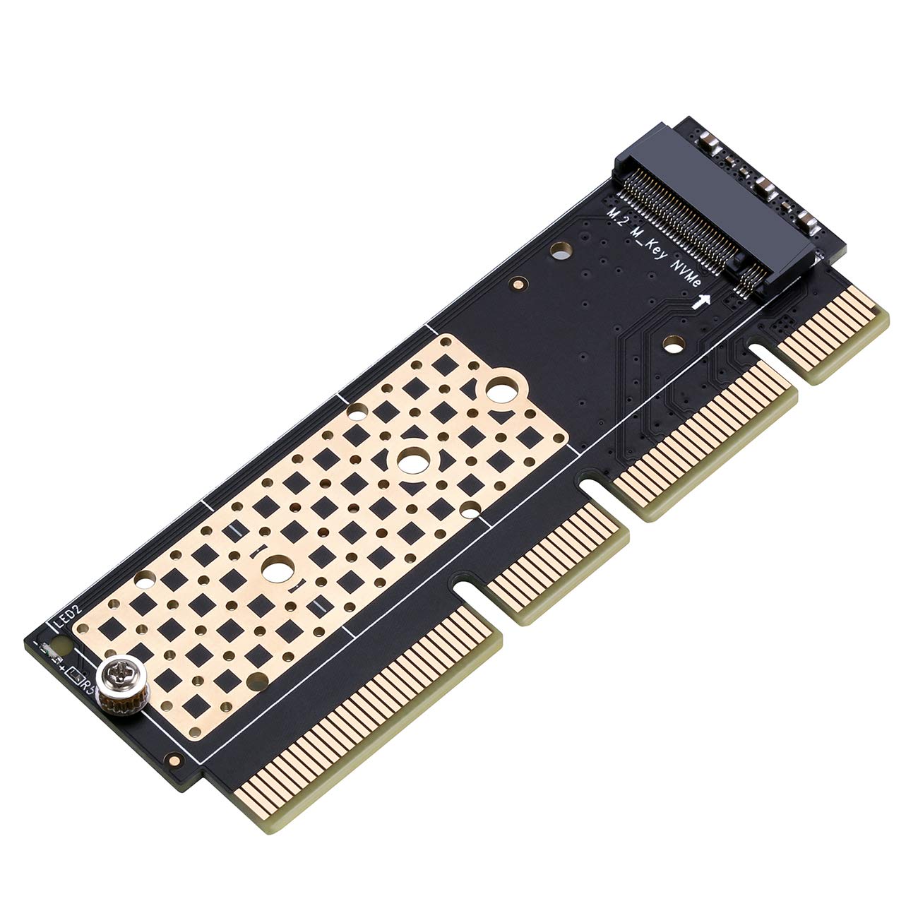 Yateng M.2 SSD a PCIe card, Nvme PCIe AHCI a PCI Express x16 dissipatore di calore, supporto adattatore SSD M.2 Key m 2230,2242,2260,2280 SSD to PCI-E 3.0 X4 compatibile per PC desktop