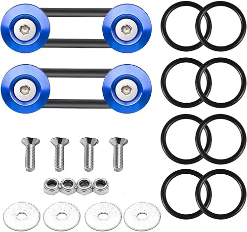 Kit de liberación rápida para parachoques de automóvil, aleación de aluminio, cierre de parachoques delantero y trasero, soporte universal de doble