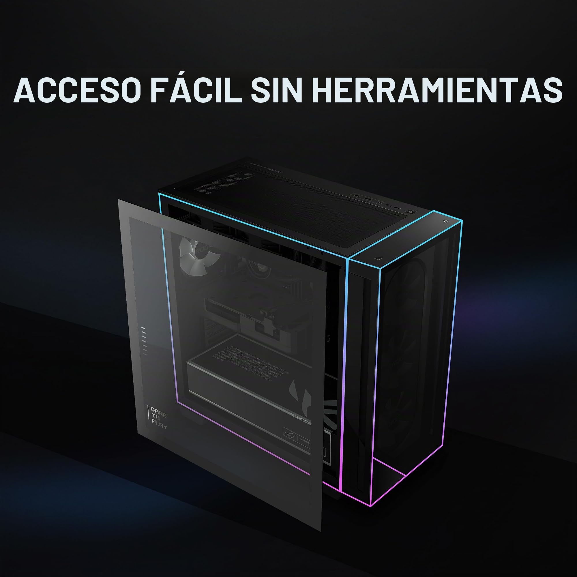ASUS PC de Escritorio para Juegos ROG G700 (2025), procesador Intel Core Ultra 7 265KF, NVIDIA GeForce RTX 5070, SSD M.2 NVMe PCIe 4 de 1 TB, RAM DDR5 de 32 GB, Windows 11 Home, G700TF-MS776