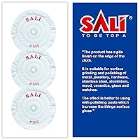 Vista 3 de SALI Paquete de 3 ruedas de pulido para molinillo de banco, rueda de pulido de algodón blanco (50 capas) para pulidora de búfer, almohadilla