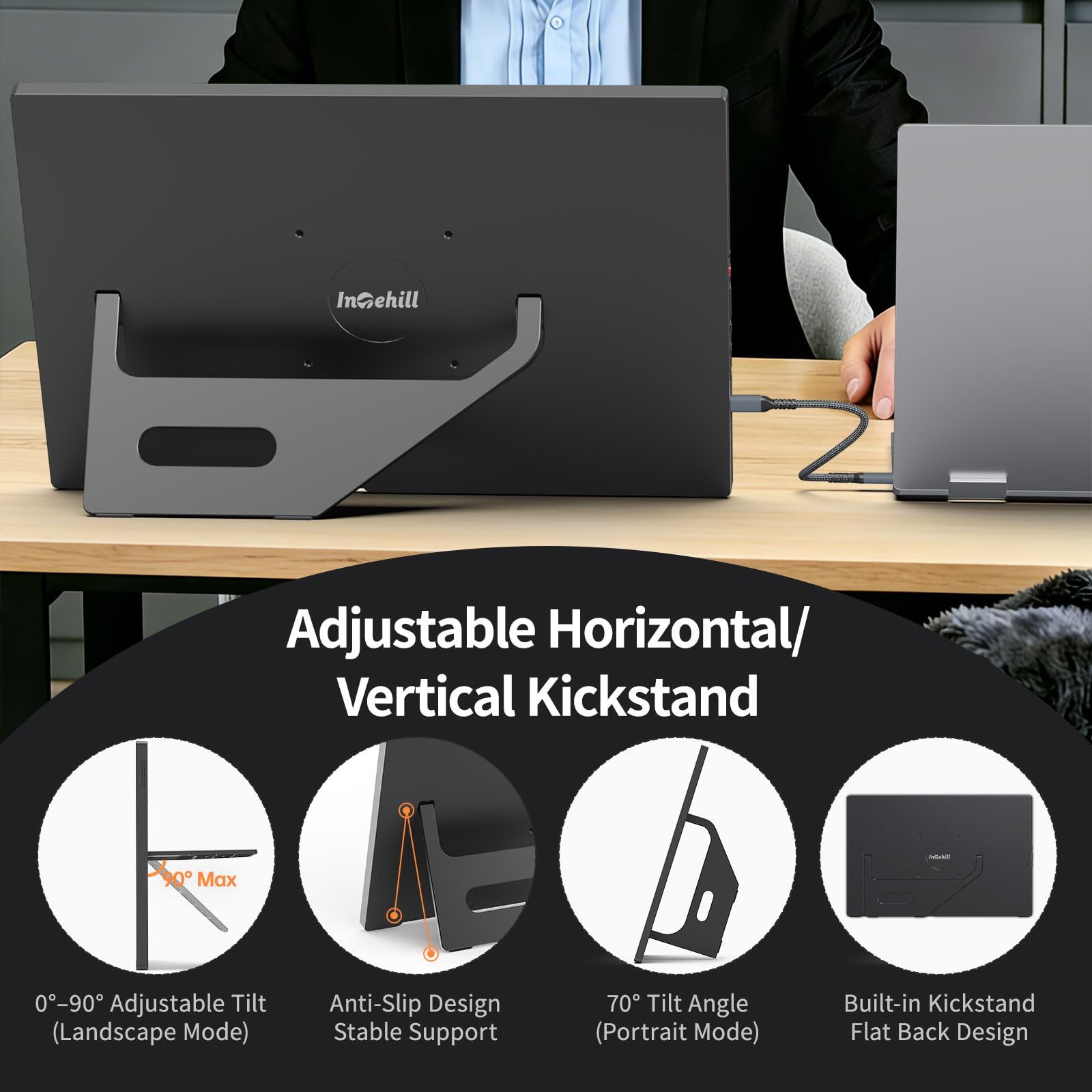 Amazon.co.jp: Intehill 16インチ 2.5K タッチスクリーンポータブル
