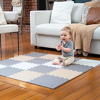 MioTetto Baby Play Mat, Soft Foam Floor Tiles for Kids. Adjustable Inter...