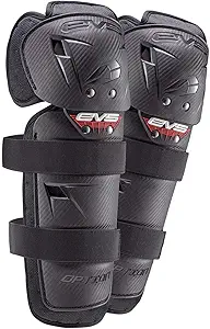 EVS SPORTS Option Knee Guard - Riding Protection, Knee to Shin Coverage, Black, Adult