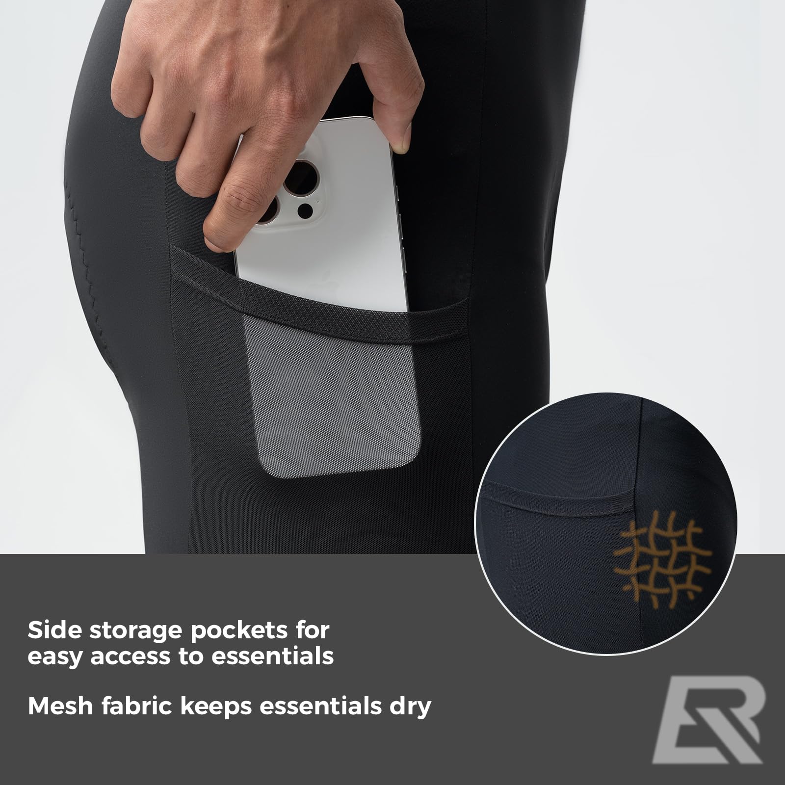 ROCKBROS Radlerhose Herren Gepolstert, Fahrradhose Kurz, Bib Shorts mit Träger, Atmungsaktive schnelltrocknende Radsport Trägerhosen für Rennrad & MTB