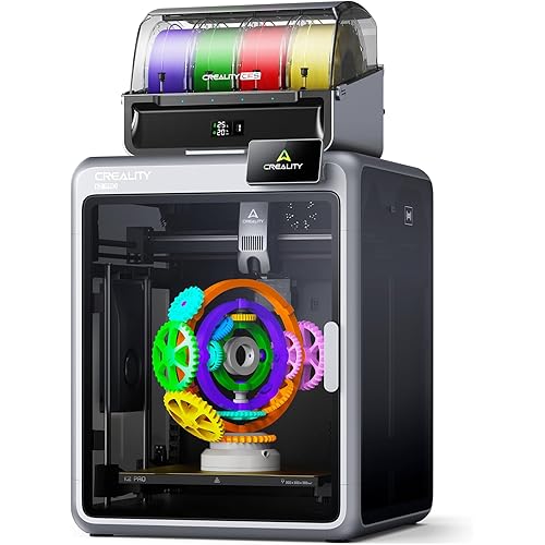 Creality K2 Pro Combo (A) 3D Printer, Multicolor 3D Printer with CFS, 600mm/s Max High-Speed, Dual AI Camera, Fully Assembled Auto Leveling, 300x300x300mm Large Print Volume, for Pros & Hobbyists