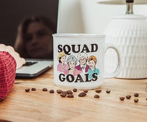 Miniatura 4 de Silver Buffalo - Taza de cerámica Golden Girls Squad Goals Group, estilo cámper, 20 onzas, 20oz Squad Goals, 1 unidad (paquete de 1)