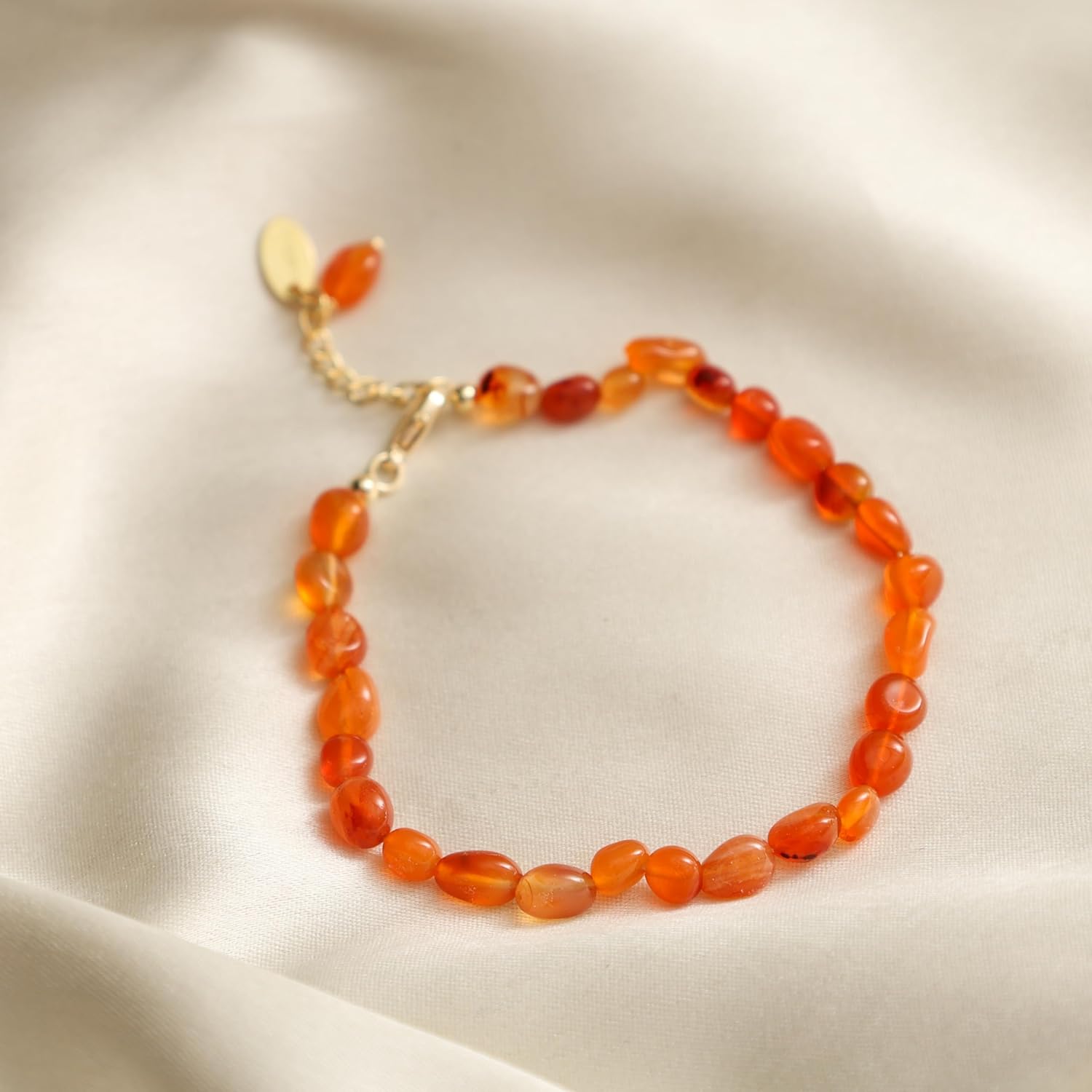 Gempires Natural Nuggets Bracelet Handmade Jewelry With 7 + 1 Inch 14k Yellow Gold Plated Adjustable Chain - Image 3