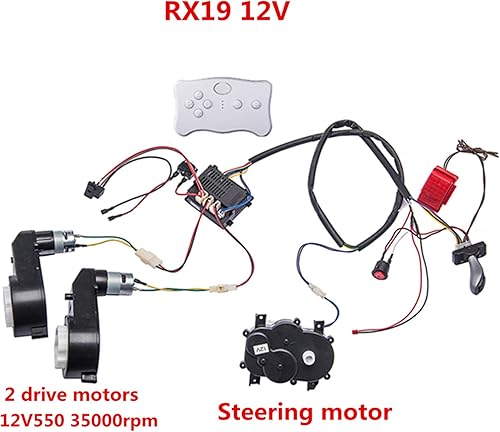 Miniatura 2 de Juego completo de arnés modificado para niños de 12 V, juego completo de cables de placa de circuito de control remoto, caja de cambios, utilizado