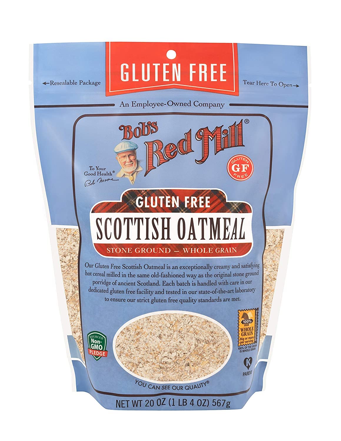 Bob's Red Mill Gluten Free Scottish Oatmeal, 20-ounce (Pack of 3)