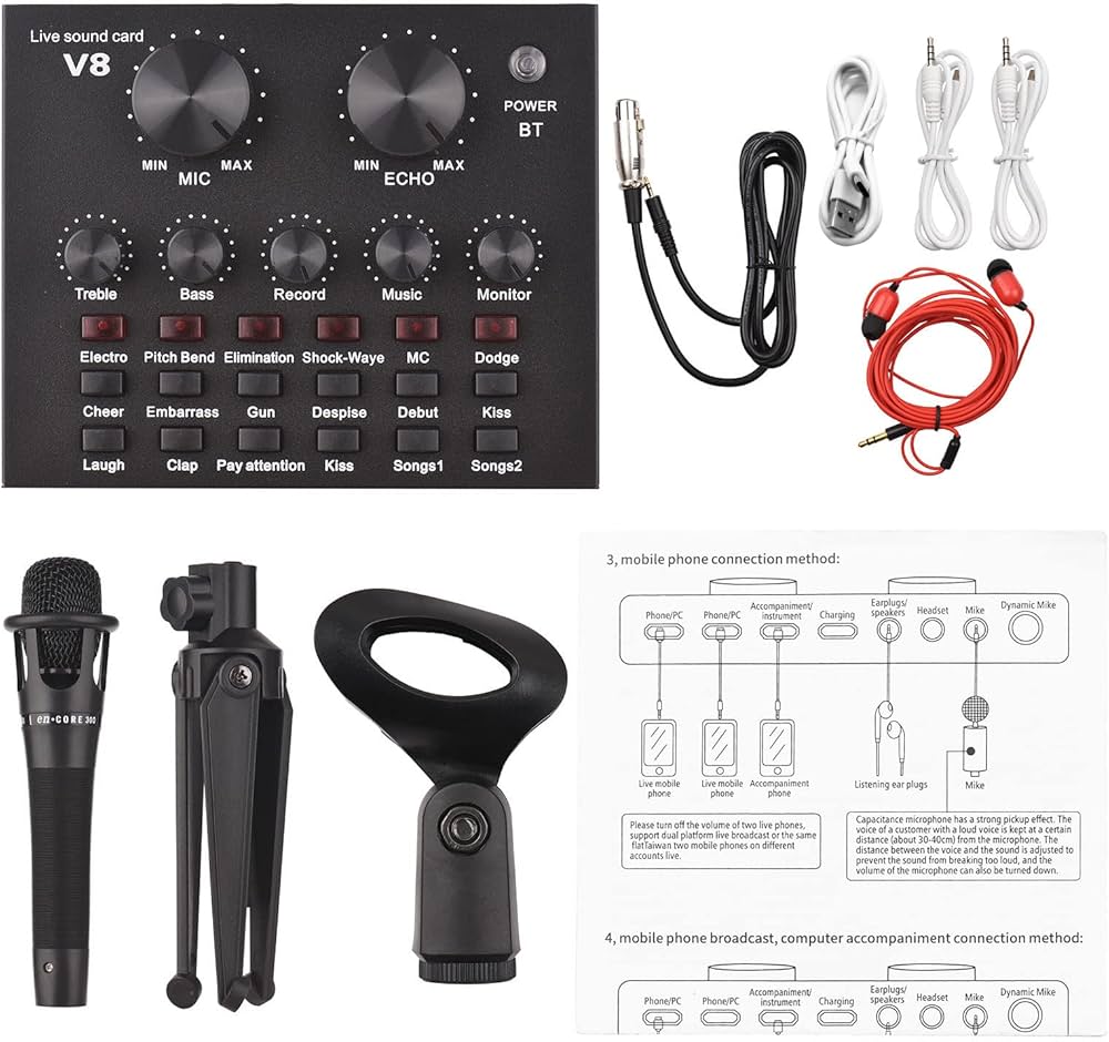V8 Sound Card マイクセット 2セット V8 Sound Card マイクセット 2セット