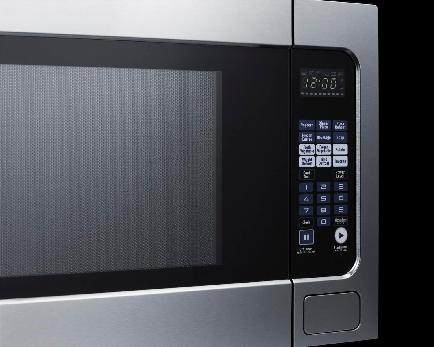 Summit Microwave Oven, 2.2 Cubic Foot, 1200W, Stainless Steel- SMBI27