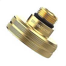 LPG Adaptor 22 mm (1 3/4 Inch x L 21.8) - Dish (France, Poland, Italy) Gas Tank Adapter, Brass