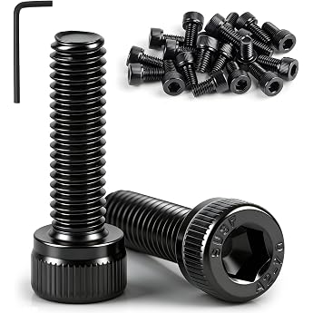 M3 x 10 mm Cylinder Screws with Hexagon Socket Black Stainless Steel A2 V2A Cylinder Head Screws DIN 912 Screws Full Thread with Wrench for Automotive Machines and Furniture Construction