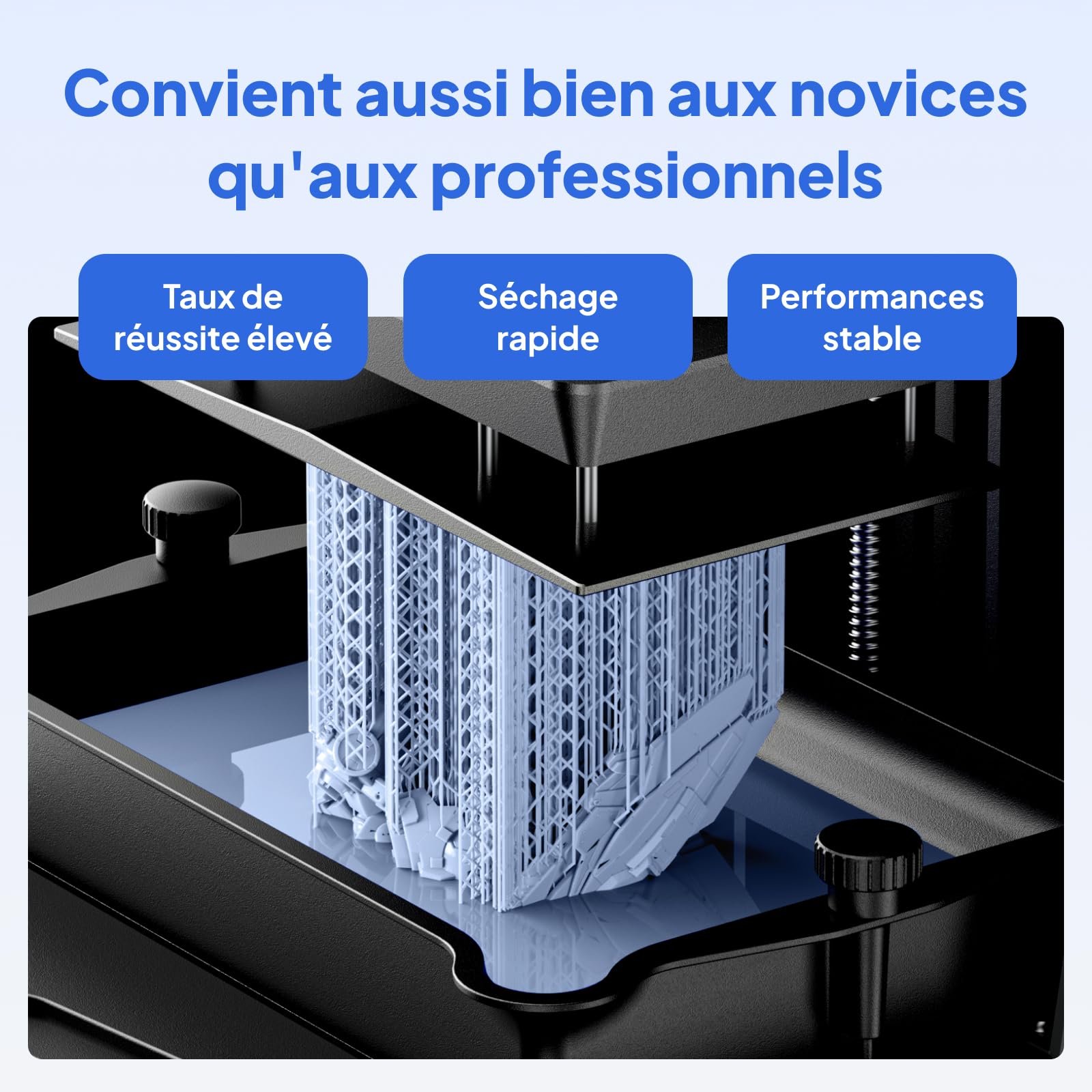 ELEGOO Améliorée Resine Standard 2.0 1000g Gris, Résine à Base de Plante pour Imprimante 3D 405nm Durcissement UV Rapid Resin pour LCD Impression 3d Printer