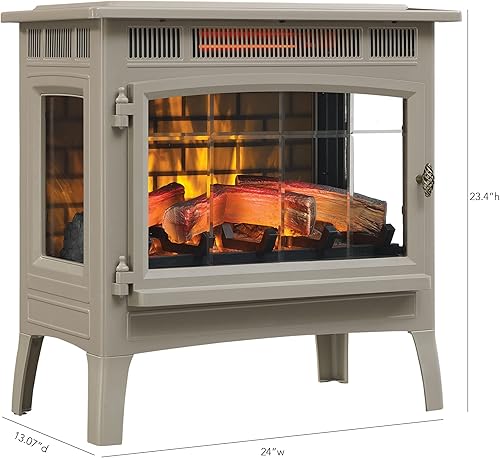 Miniatura 2 de Duraflame DFI-5010 - Estufa infrarroja en 3D para chimenea eléctrica con control remoto