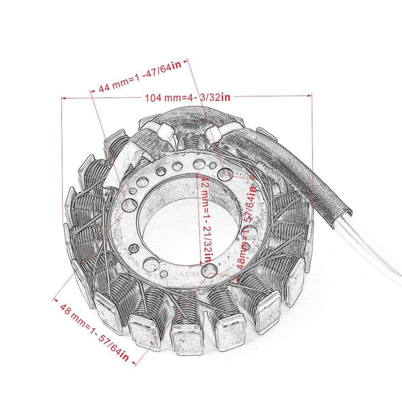 Bobina di accensione Bobina Statore Magneto Generatore Per Motocicletta Per Yamaha SX700 V-Max 700 DX, Per Venture, Per Mountain Max