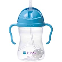 b.box Sippy Cup with Weighted Straw, Toddler Straw Cup, Spill Proof, 8oz
