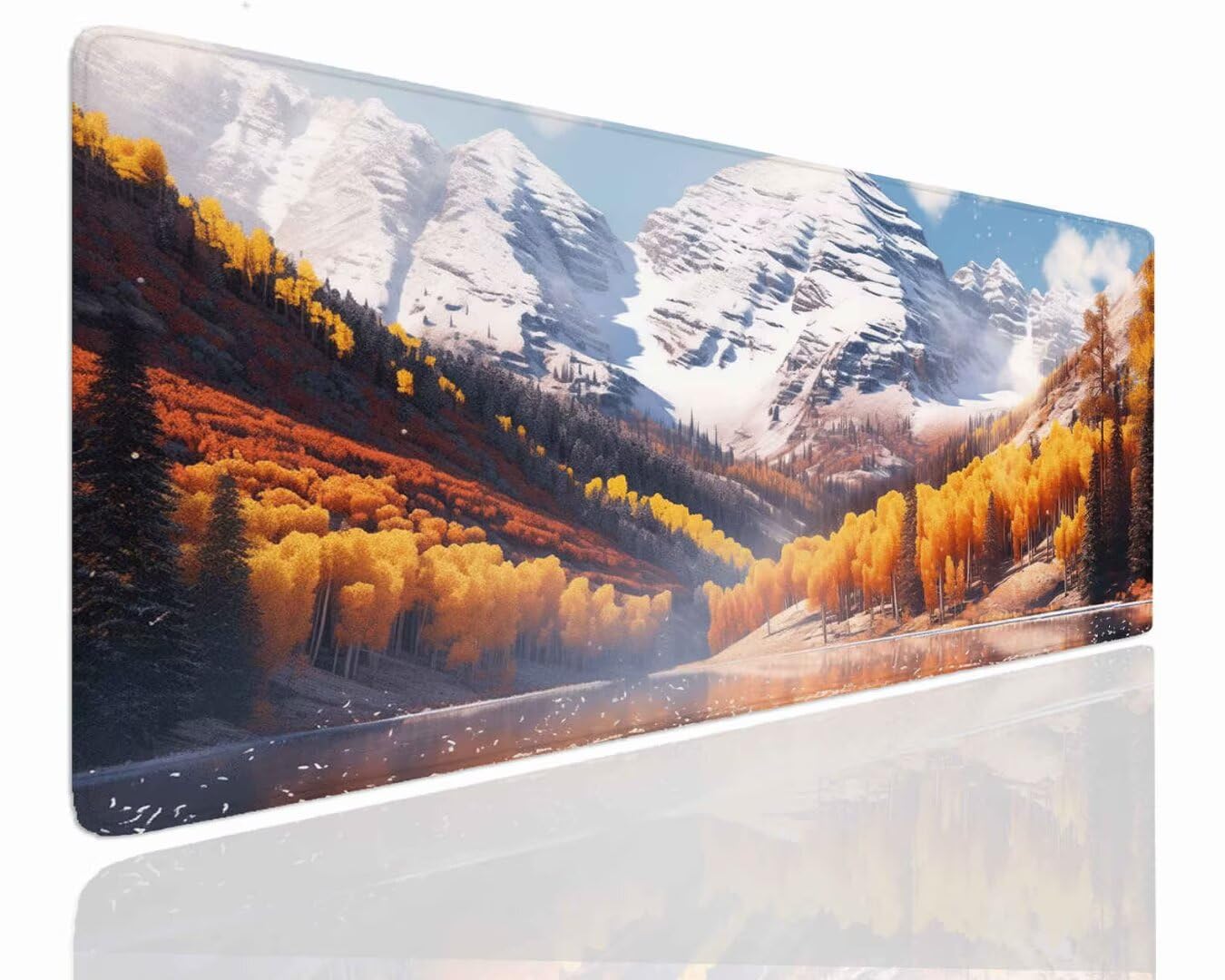Alfombrilla Ratón XXL Gaming, Alfombrilla Escritorio 900x600x4mm, Mouse Pad Mat XXL Antideslizante, Alfombrilla Raton Base de Goma Tapete Rato Gamer Mousepad XXL para PC, Oficina Accesorios Otoño J-64