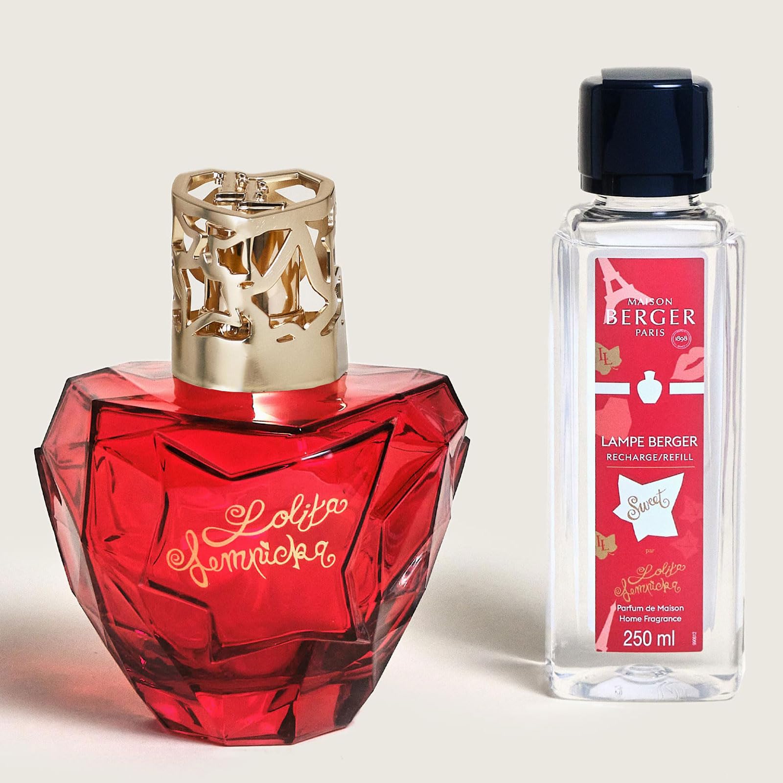 Maison Berger Paris - Caja de lámpara catalítica roja Lolita Limpicka+Recarga 250 ml Lolita lempicka Sweet