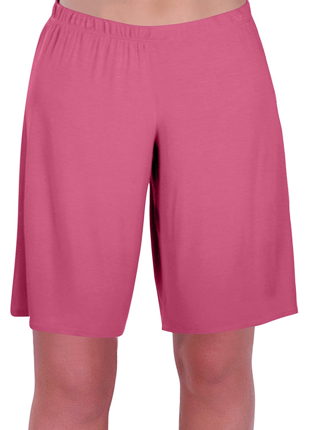 Eye Catch Women's Coral Eyecatch Star Jersey Relaxed Comfort Elasticized Flexi Stretch Shorts Plus Sizes Size 28/30