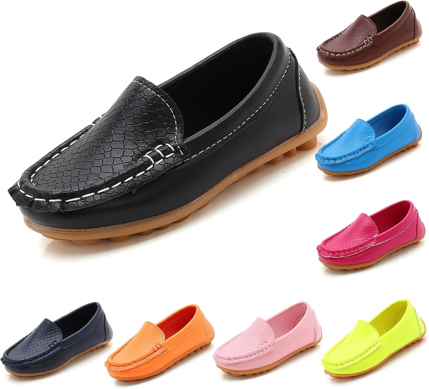 Vorgelen Kinder Mokassins - Weiche Lauflernschuhe Aus Leder, Rutschfeste Sohle, Für Jungen & Mädchen