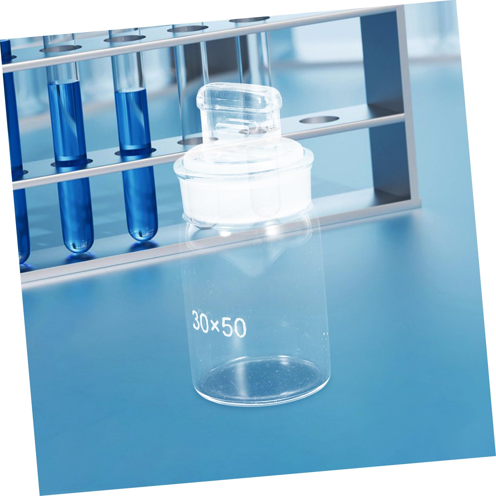 Unomor Laboratory Weighing Dishes Portable Large Lightweight Weighing Holder Experiment Weighing Bottles Weighing Bottle for Experiment Weighing Bottles for Laboratory Glass White