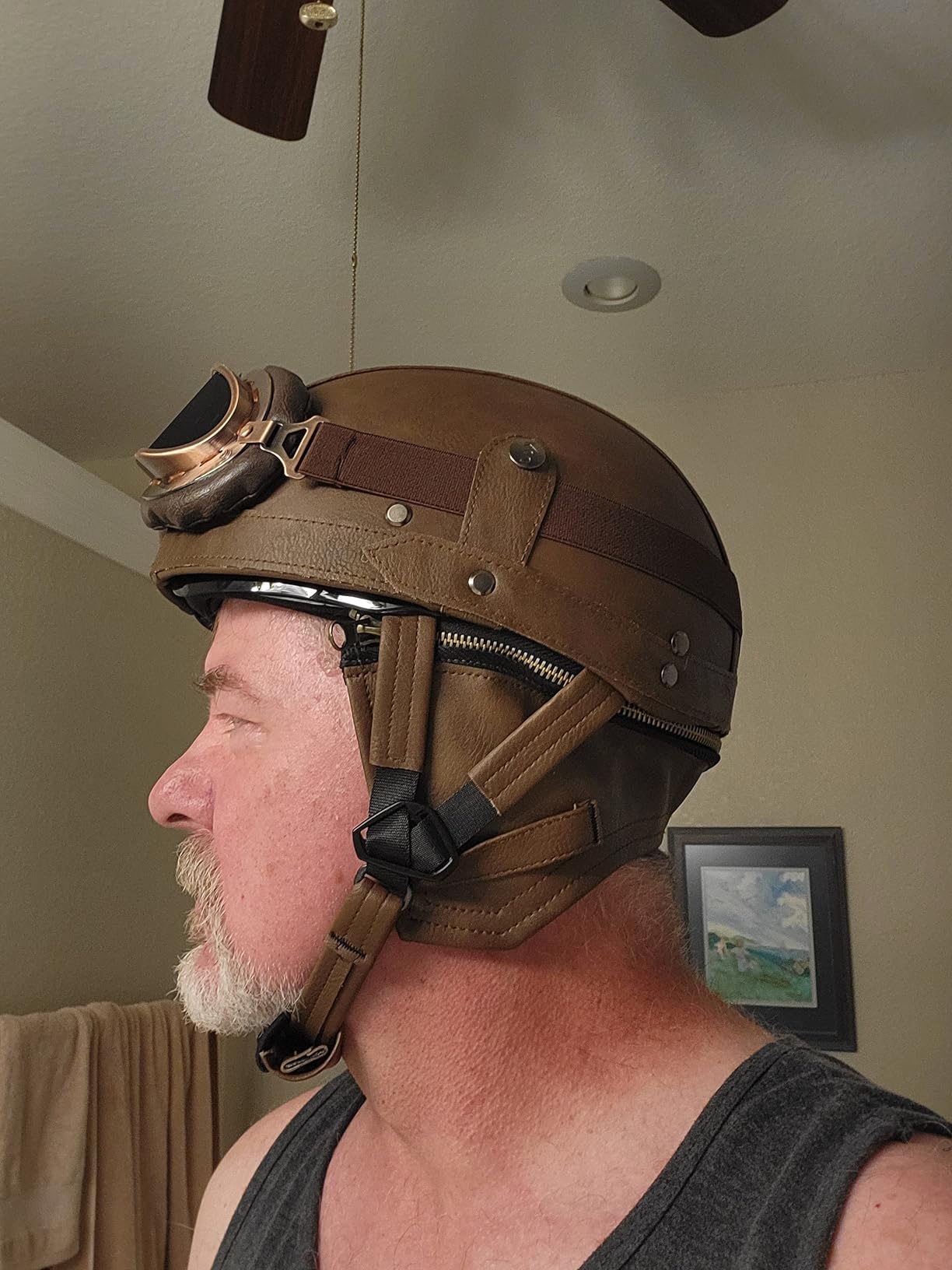 Vintage 3/4 Open Face Motorcycle Helmet,with Visor Retro