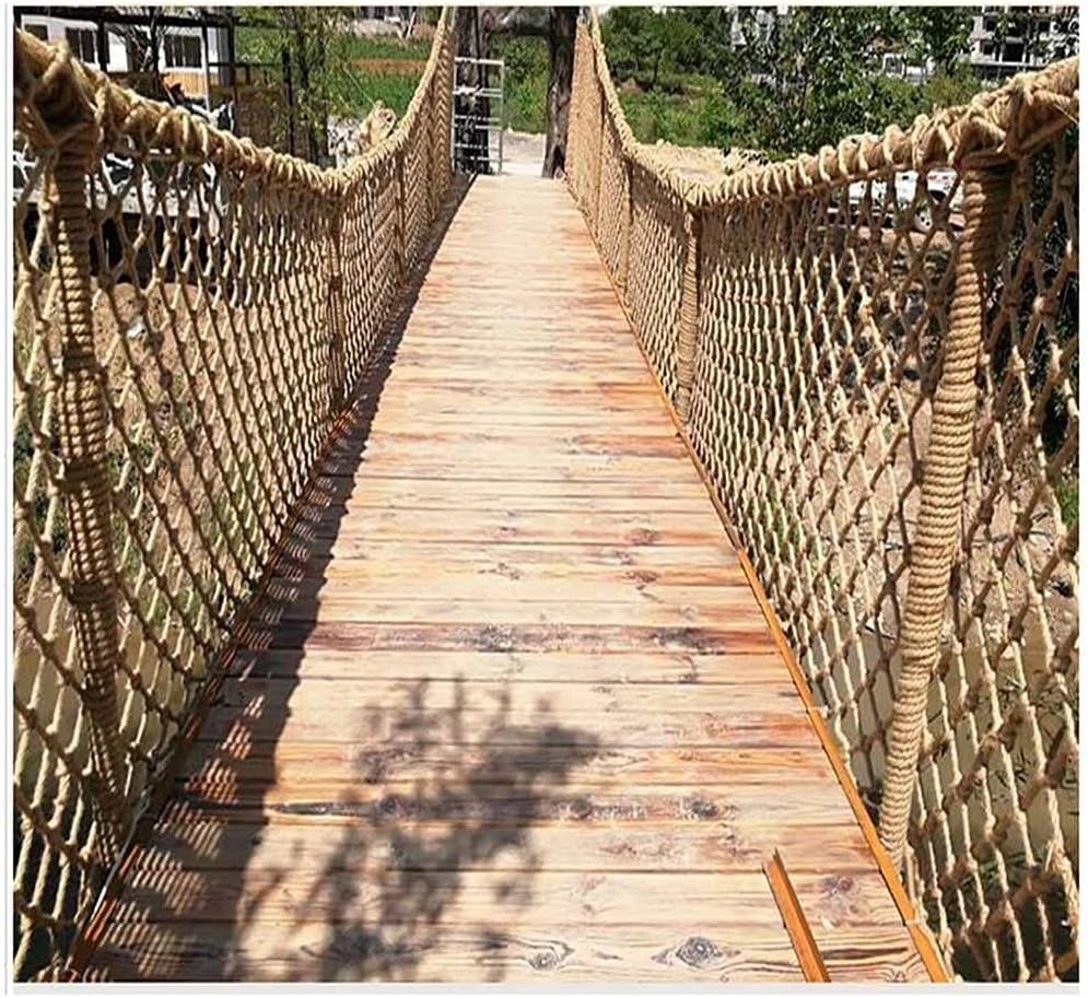 Children Climbing Frame Net, Rope Netting Climbing Cargo Net Playground Kids Child Rock Ladder Wall Hammock Tree House Playset Swingset Dia 10mm Grid size12cm(Size:1x1m(3.28X3.28ft))(1x3m)