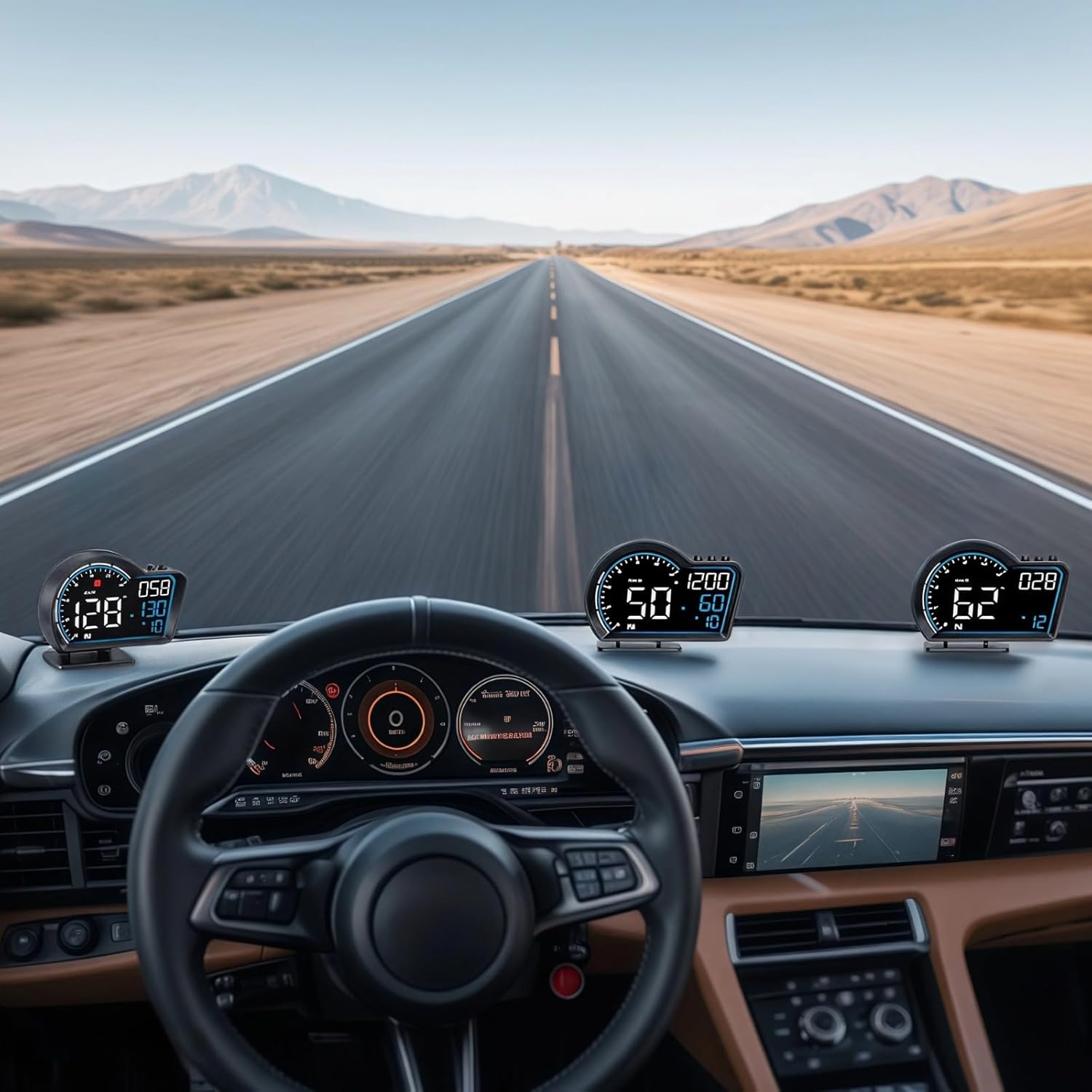 Digital Car GPS Speedometer, G16 Heads Up Display, Large Screen, Speed Alerts, Auto Brightness, Universal for All Vehicles