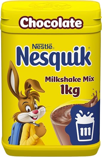 Nesquik Chocolate Flavoured Milkshake Powder, with Vitamin C & D, 1kg Tub Pack of 1