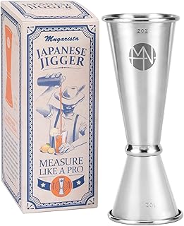 Cocktail Jigger, Japanese Style Double Jigger for Bartending, Stainless Steel 304 Measuring Bar Tool Jigger 2Oz. 1Oz.