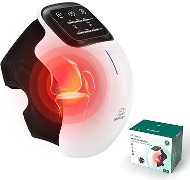 Snailax Knee Massager with Heat & Vibration, Cordless Knee Brace Wrap
