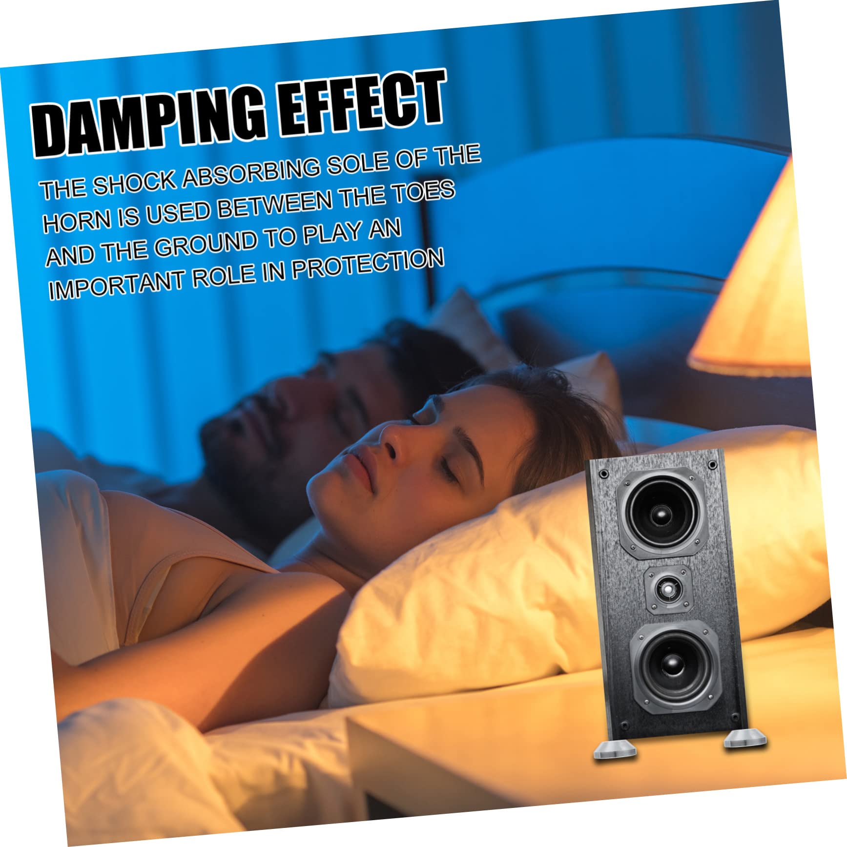 Mipcase Heavy Duty Speaker Fixed Base Pad Cone Base for Subwoofer Amplifier Stand Aluminum Feet