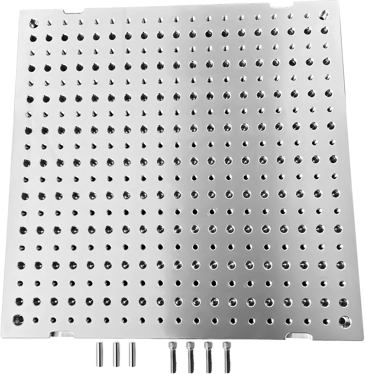 15"x15"x0.8" Aluminum 6061 Fixture Plate Jig Custom CNC Machining Manufacturing