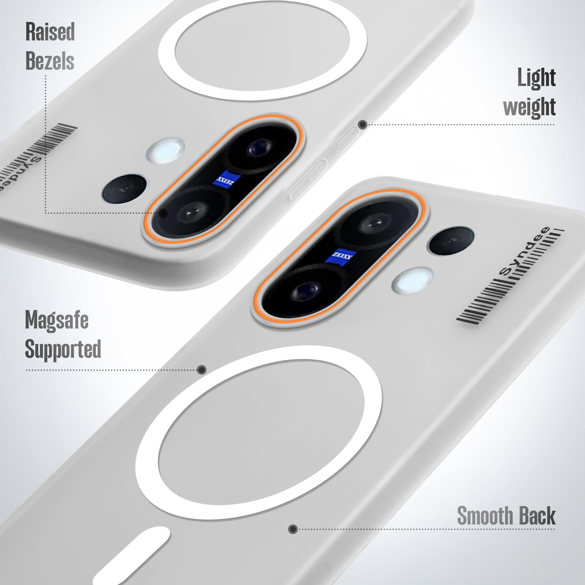 DL3 Mobilak Case Back Cover for Honor 200 Pro 5G, Sleek Frosted Translucent Back Only Compatible with Wireless Magnetic Accessories | Anti-Scratch Shockproof Phone Case (Clear)
