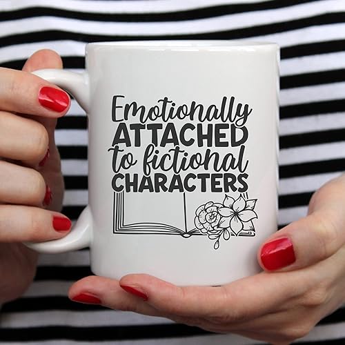 Miniatura 10 de YouNique Designs Taza para amantes de los libros, 11 onzas, artículos Bookish, taza del club de libros, taza de café de ratón de biblioteca, taza