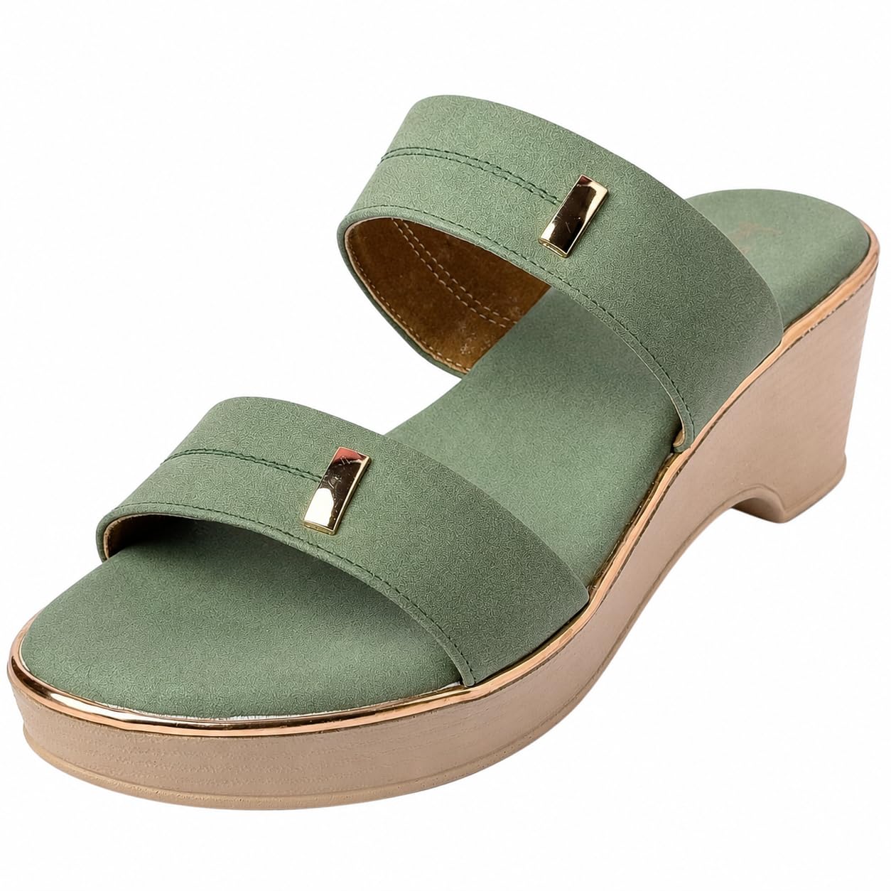 Women's Wedge Sandals – Comfortable Slip-On Platform Sandals for Women | Cushioned Footbed | Lightweight PU Sole | Anti-Slip Casual & Office Wear-image-10