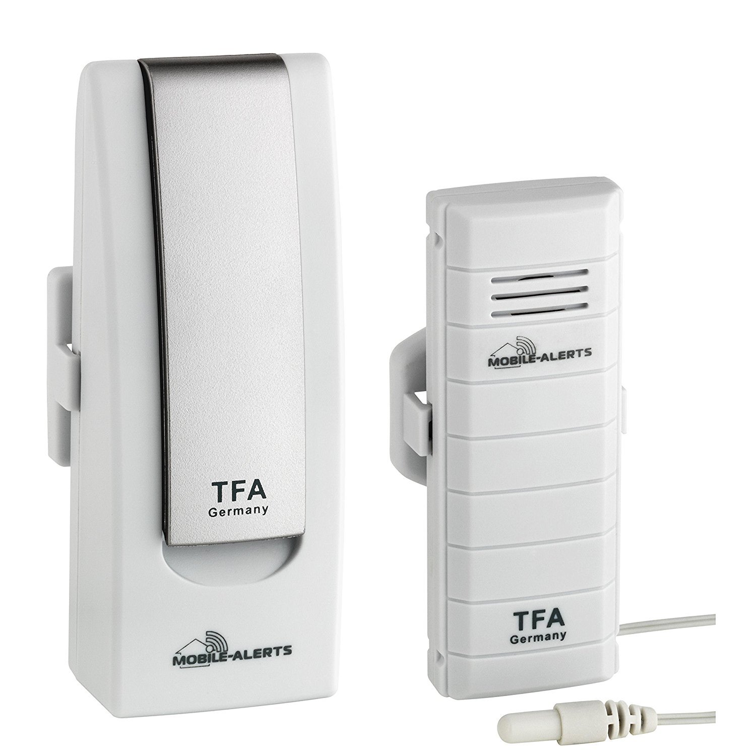 TFA Dostmann 31.4002.02 Temperatur Monitor WeatherHub SmartHome StarterSet 2, weiß mit Batterien