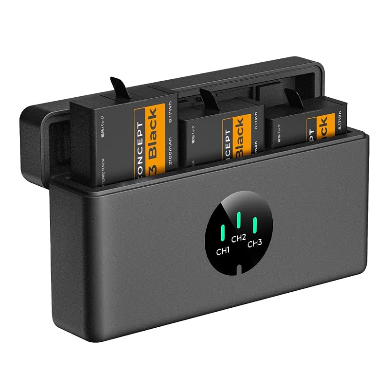 K&F CONCEPT Hero 13 Battery, 3-Pack Enduro Hero13 Batteries and Upgraded Fast Charger Compatible with GoPro Hero 13 Black Camera