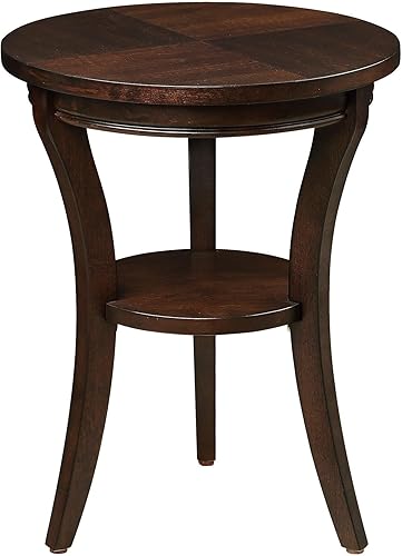 YWUFUART Mesa auxiliar redonda de madera vintage de 16 pulgadas para dormitorio, sala de estar, hogar (espresso) disponible en Yaxa Peru