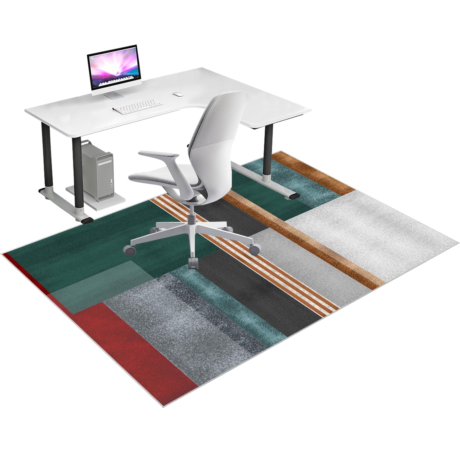 Tapis pour chaise de bureau en textile durable pour la protection des sols durs