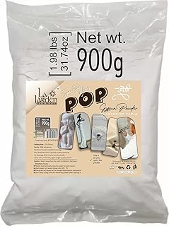 La Jarden Plaster of Paris 900g; Gypsum Powder; POP for Making Christmas Candle Container,; Jar Casting, Ganesha Mould/Sancha Making Powder White, fine & Fast Setting; Best for Art & Craft Projects