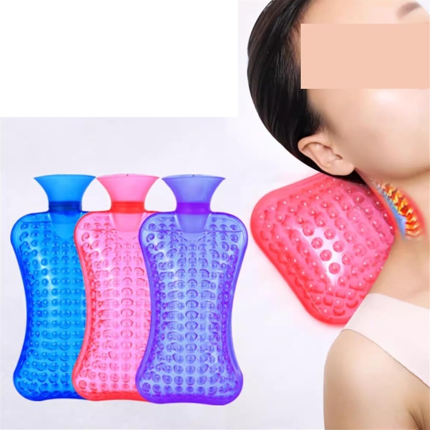 Hot Water Bag Hot Water Bottle Hot Water Bag, Water Injection, Warm Water Bag, Neck Hot Compress, Shoulder and Neck Warm Hand, Thickened Hot Water Bag Rubber Hot Water Bottle (Color : C)