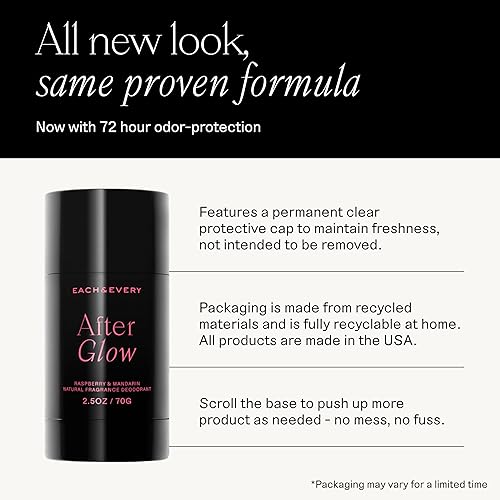 Miniatura 35 de Each & Every - Desodorante natural de 2.5 onzas para hombres y mujeres, no tóxico, sin aluminio, sin bicarbonato, sin parabenos, vegano, sin