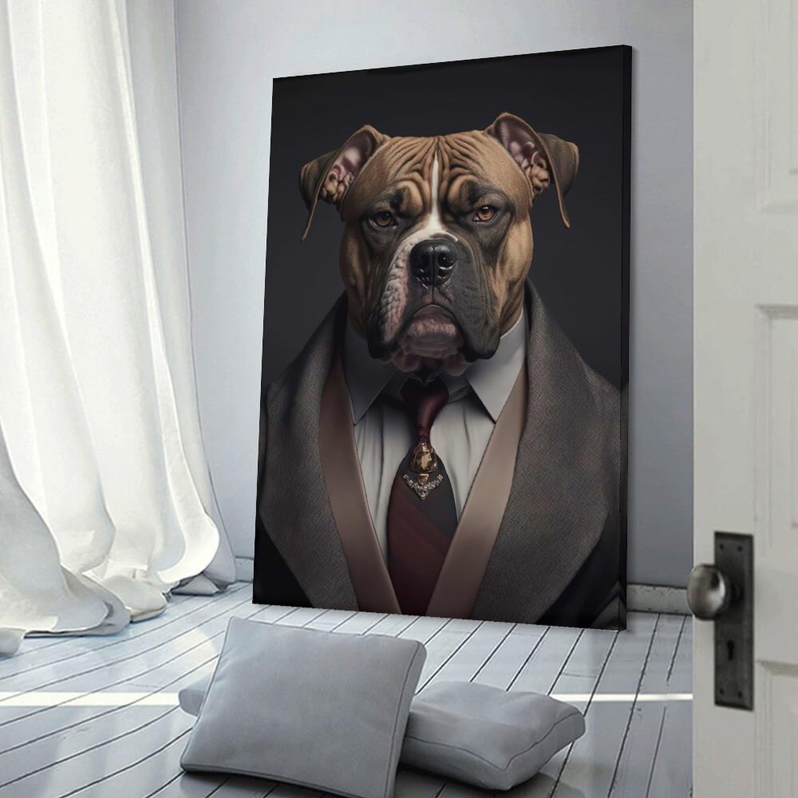 Junmoney Don Doggo Canvas Wall Picture, 24x36inch(60x90cm), for Picture Wall Styling in Lounge Or Bedroom, An Easy Match for Collected Prints