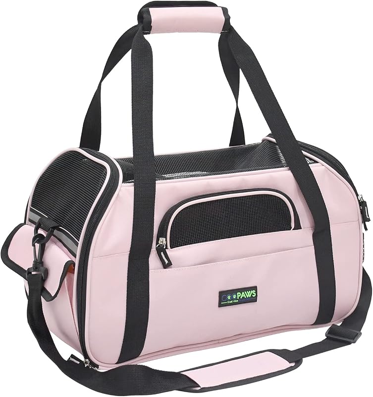 Bolsa de Transporte para Gatos e Cães Pequenos JESPET com Laterais Macias Pink-M